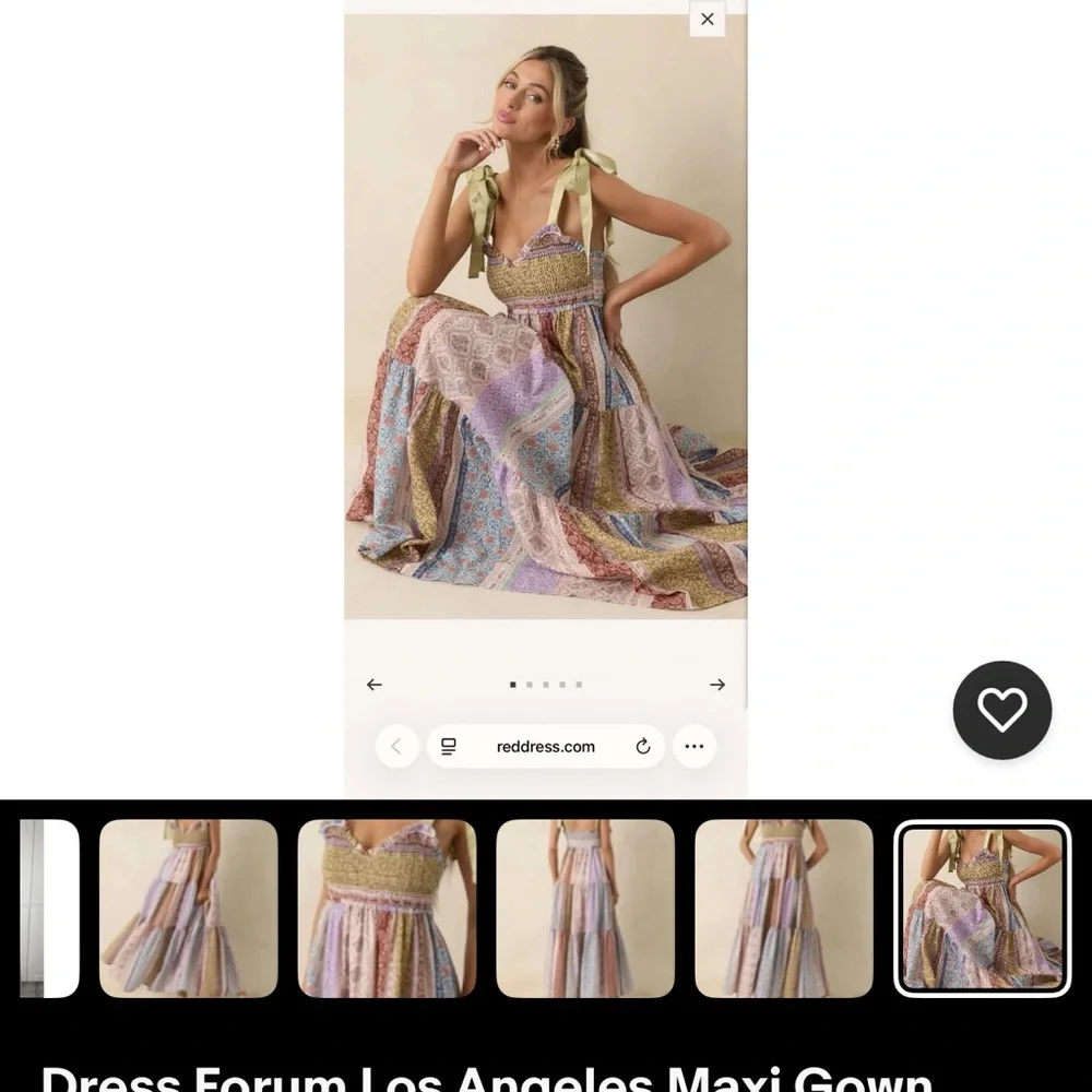 Dress Forum Los Angeles Maxi Gown Floral Patchwork Boho Hippie Cottagecore Fairy - Picture 16 of 16